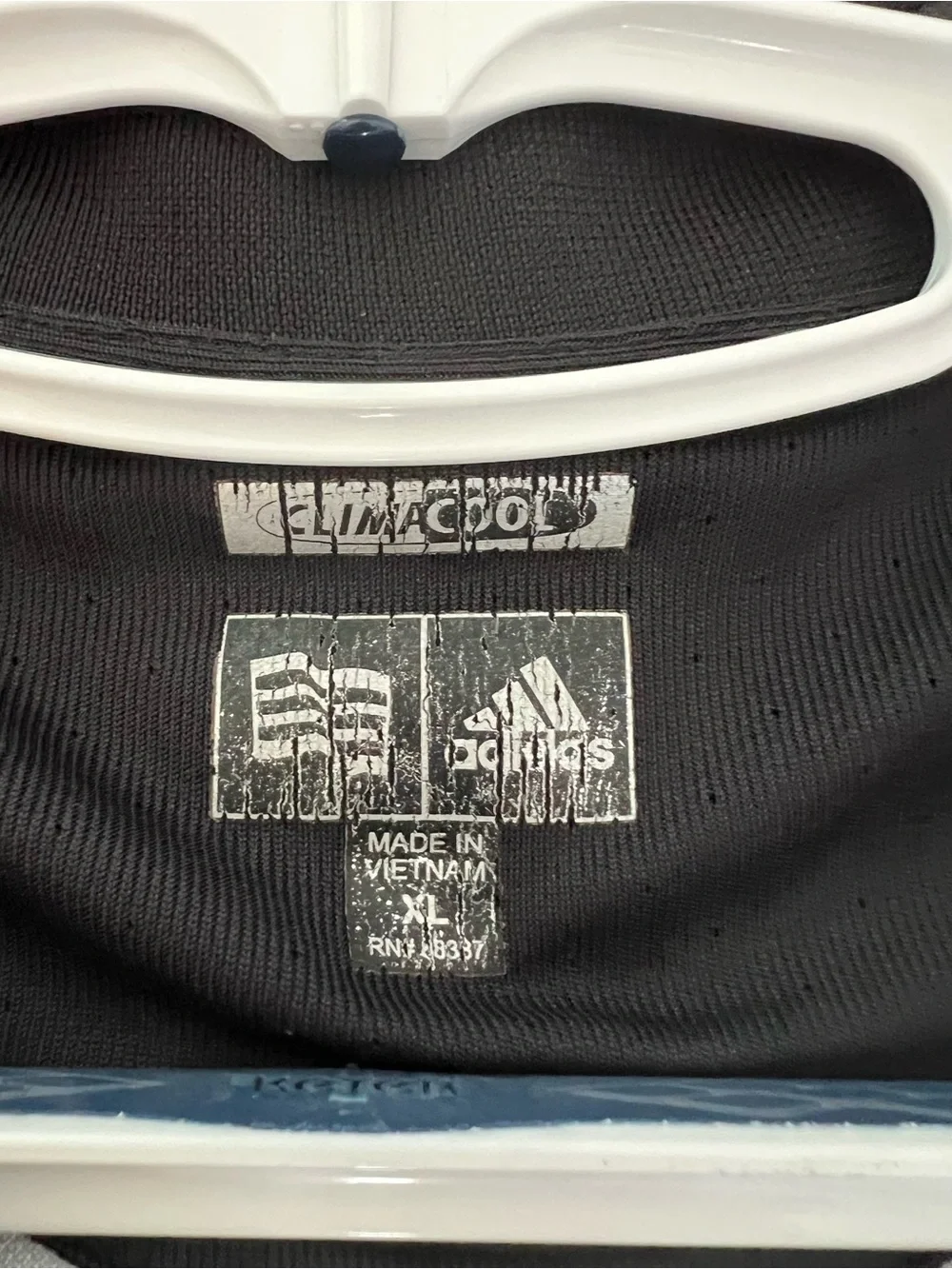 adidas Black and White Horizontal Stripe Polo